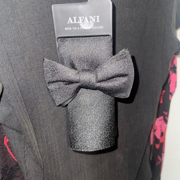 Alfani Shimmering Black Bow Tie - Picture 1 of 3
